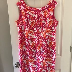 Hot pink & orange dress